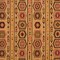 Tiki Santa Fe - Coral & Peach,Gold & Yellow Abstract & Geometric,Global,Southwestern Upholstery Fabric 54 Inches"